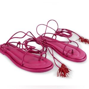 NWT! FARM RIO LACE UP SANDALS